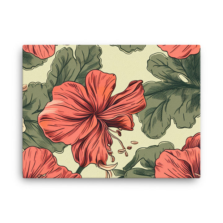 Geranium Pattern canvas - Posterfy.AI