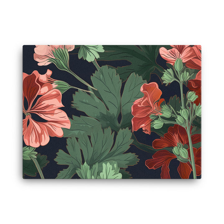 Geranium Pattern canvas - Posterfy.AI