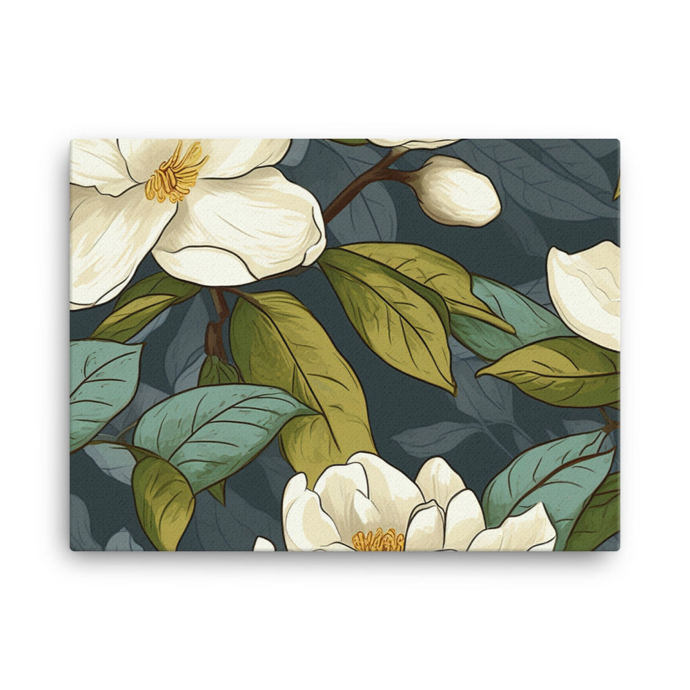 Gardenia Pattern canvas - Posterfy.AI