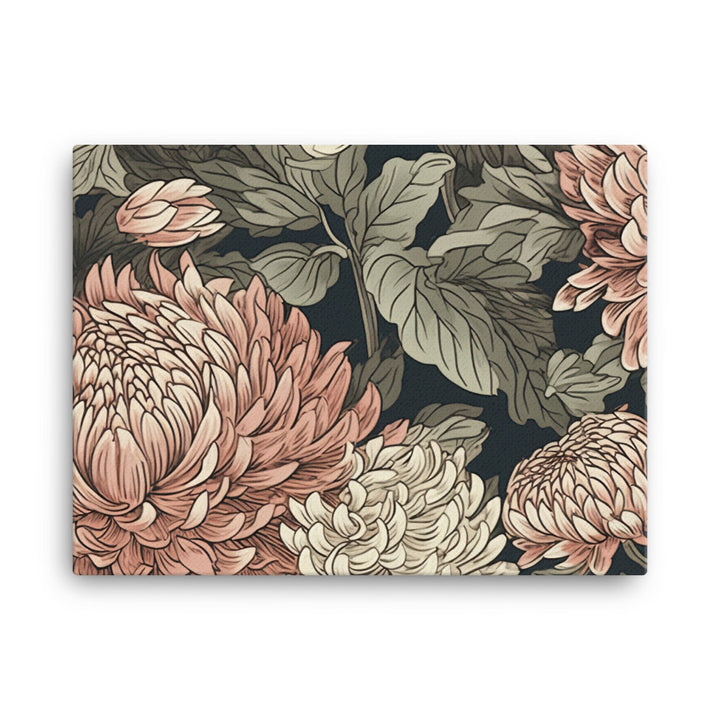 Chrysanthemum Pattern canvas - Posterfy.AI