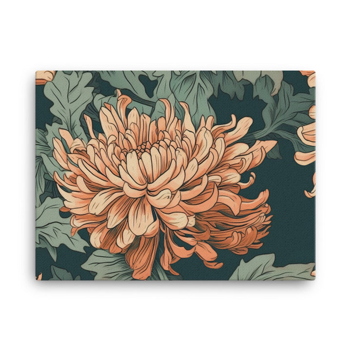 Chrysanthemum Pattern canvas - Posterfy.AI