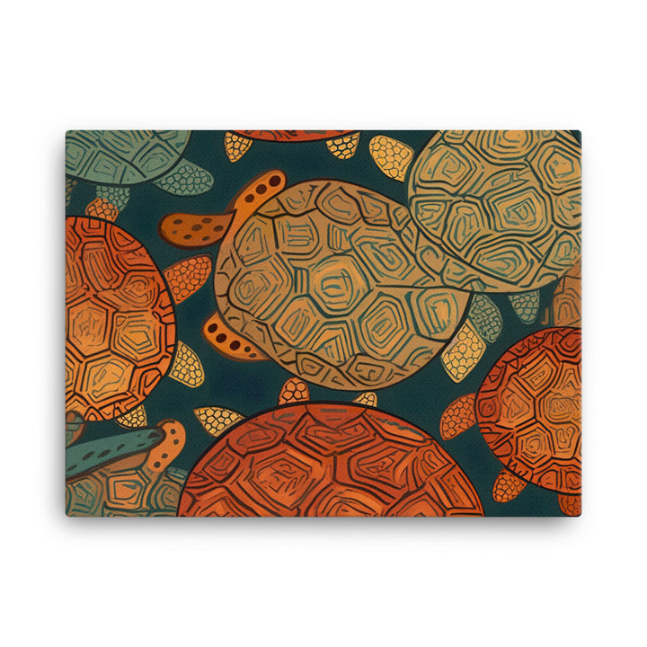 Turtle shells Pattern canvas - Posterfy.AI