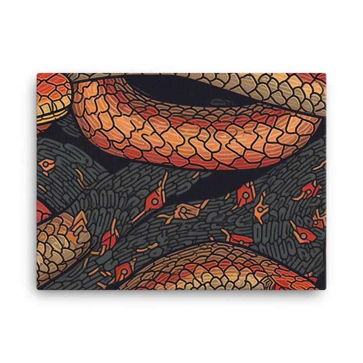 Snake slithers Pattern canvas - Posterfy.AI