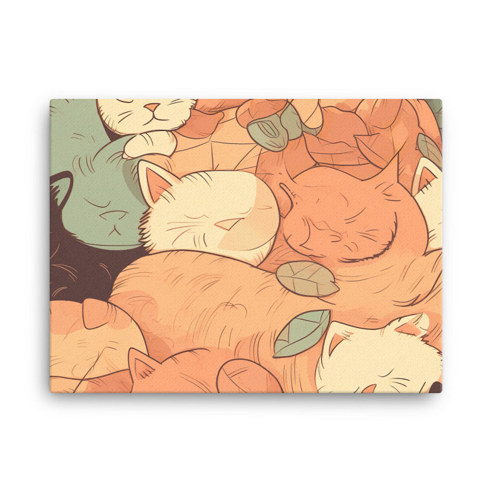 Kitten cuddles Pattern canvas - Posterfy.AI