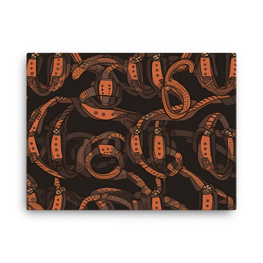 Horse shoes Pattern canvas - Posterfy.AI