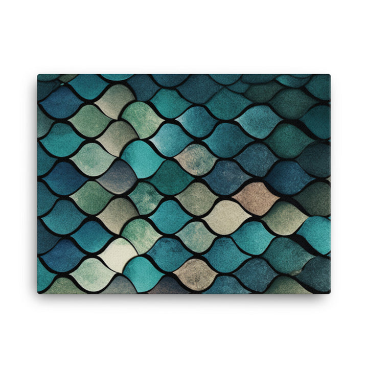 Fish scales Pattern canvas - Posterfy.AI