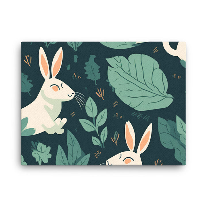 Bunny hops Pattern canvas - Posterfy.AI