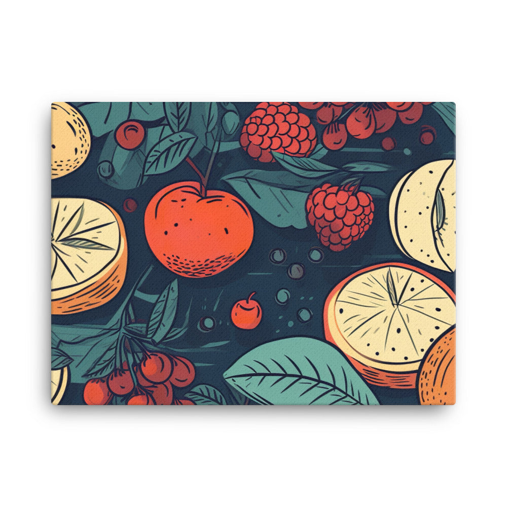 Grapefruit Pattern canvas - Posterfy.AI