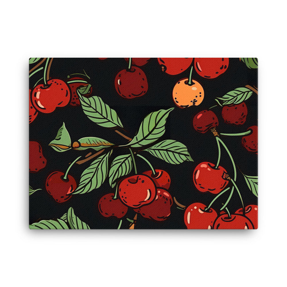 Cherries Pattern canvas - Posterfy.AI