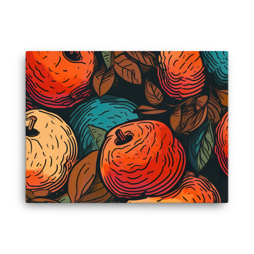 Apples Pattern canvas - Posterfy.AI
