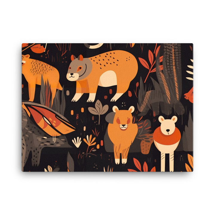 Wild Animal Pattern canvas - Posterfy.AI