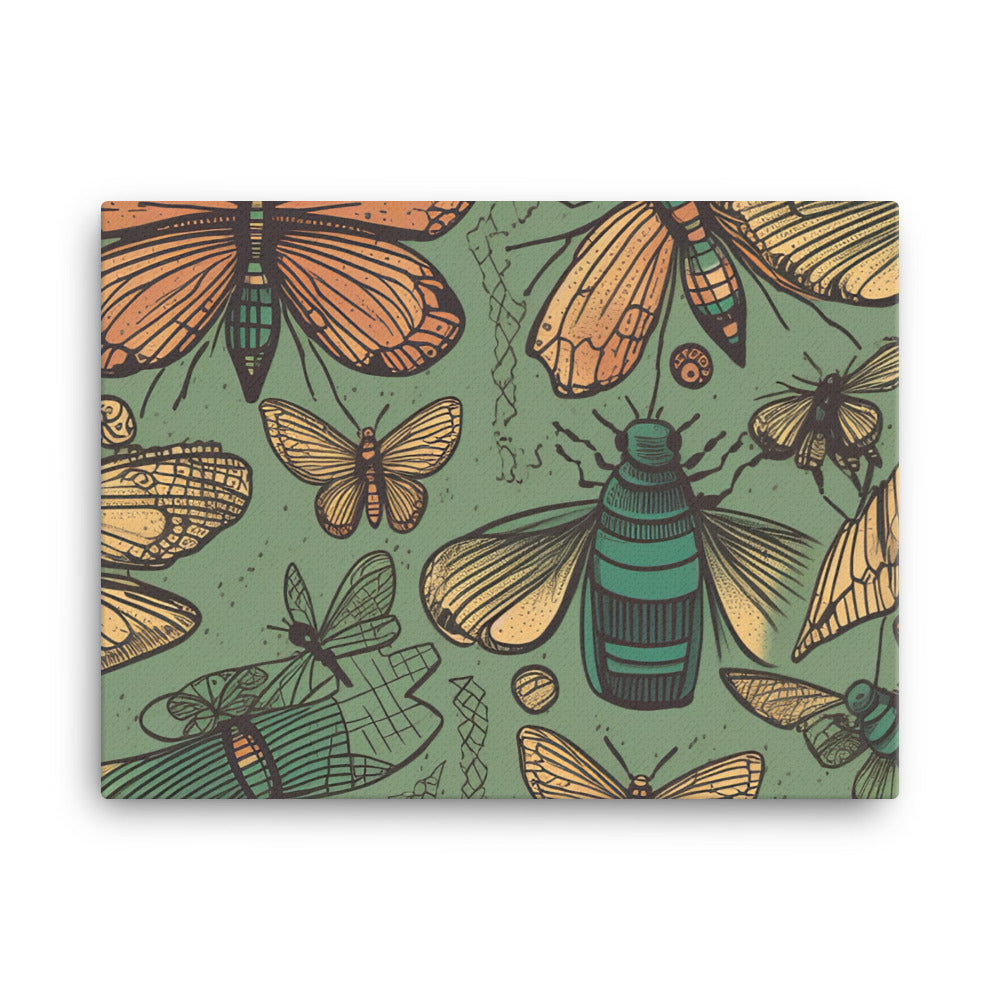 Insect Pattern canvas - Posterfy.AI