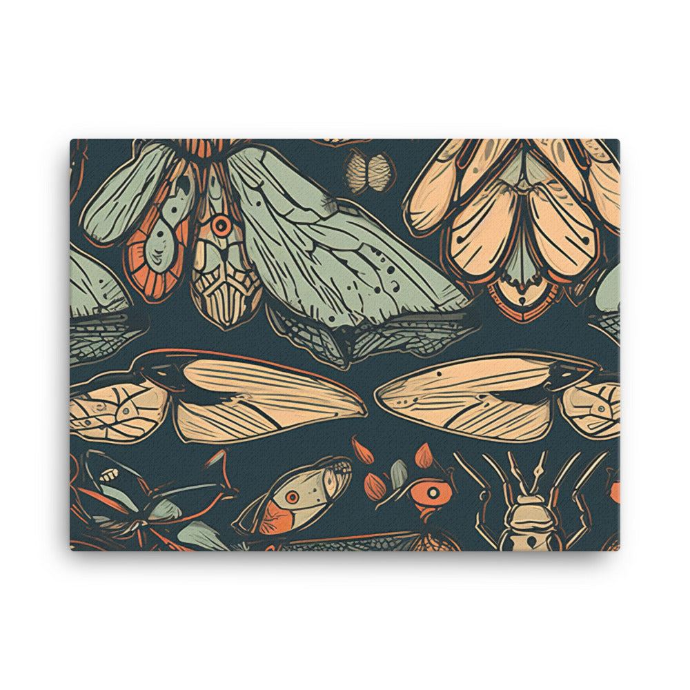Insect Pattern canvas - Posterfy.AI