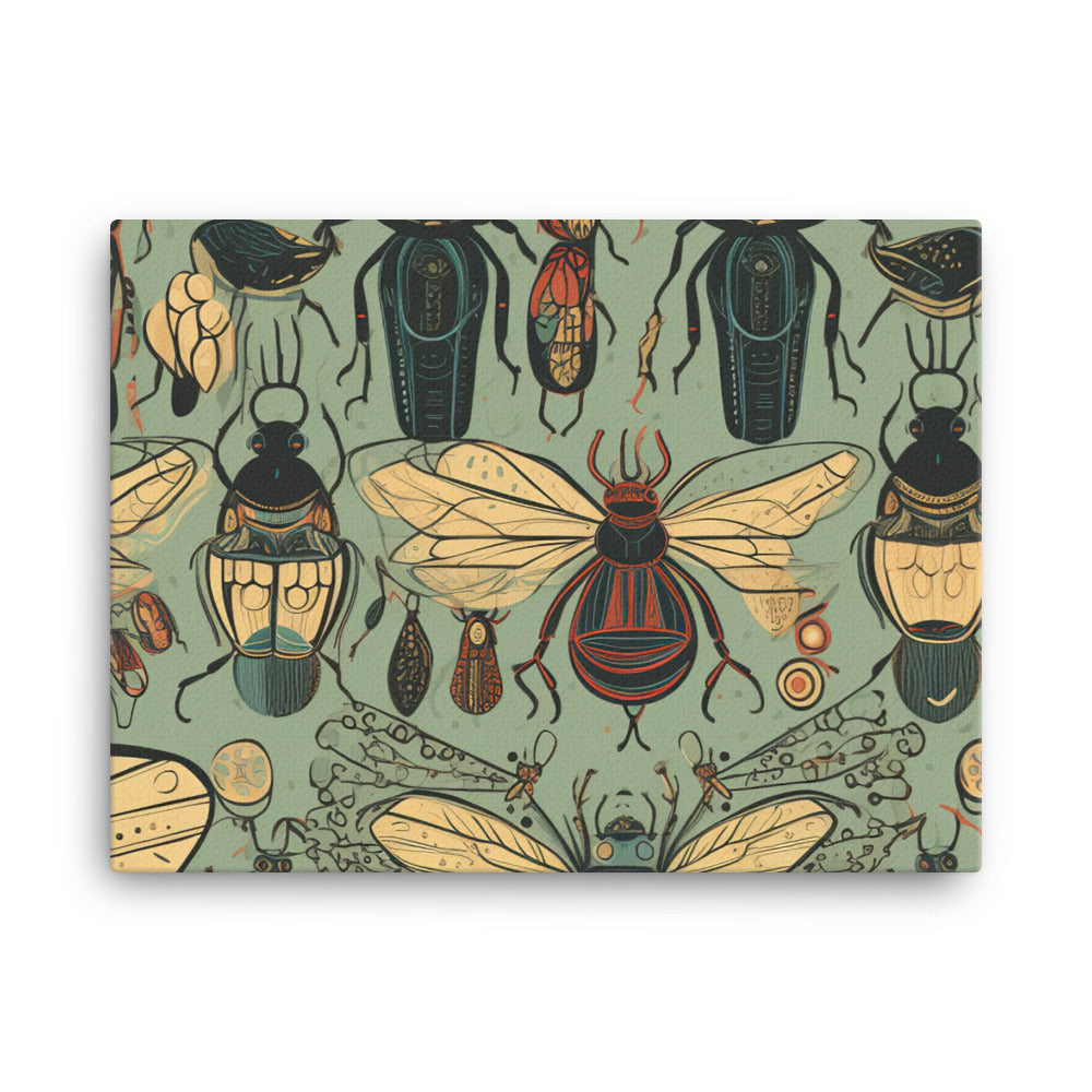 Insect Pattern canvas - Posterfy.AI