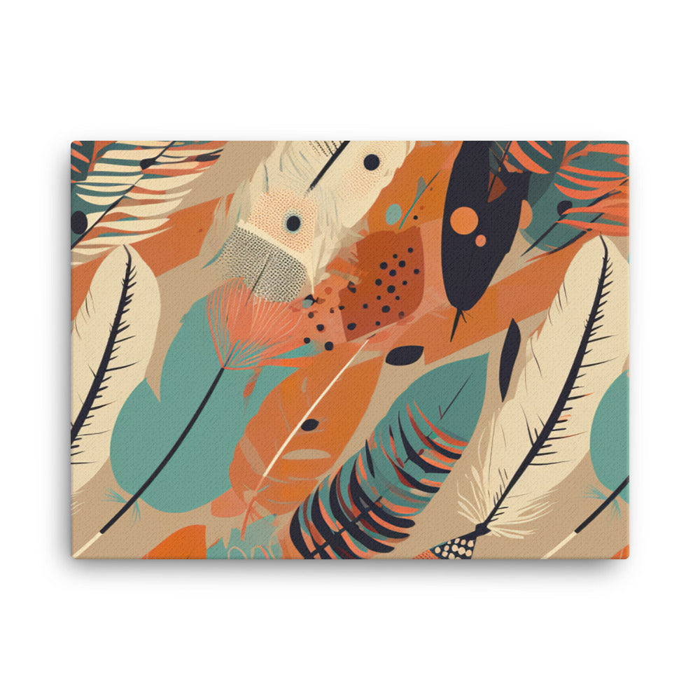 Feather Pattern canvas - Posterfy.AI