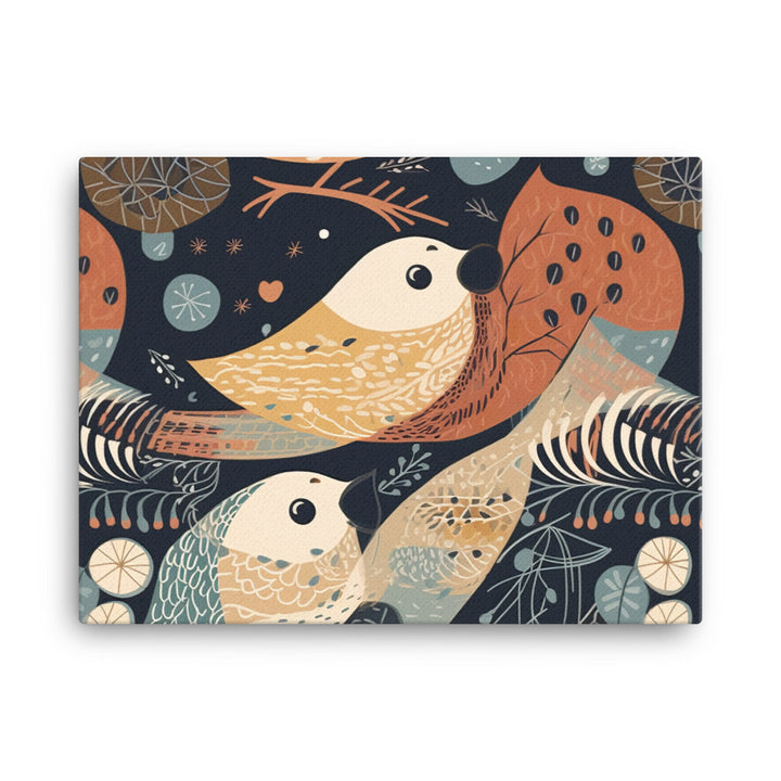 Bird Pattern canvas - Posterfy.AI