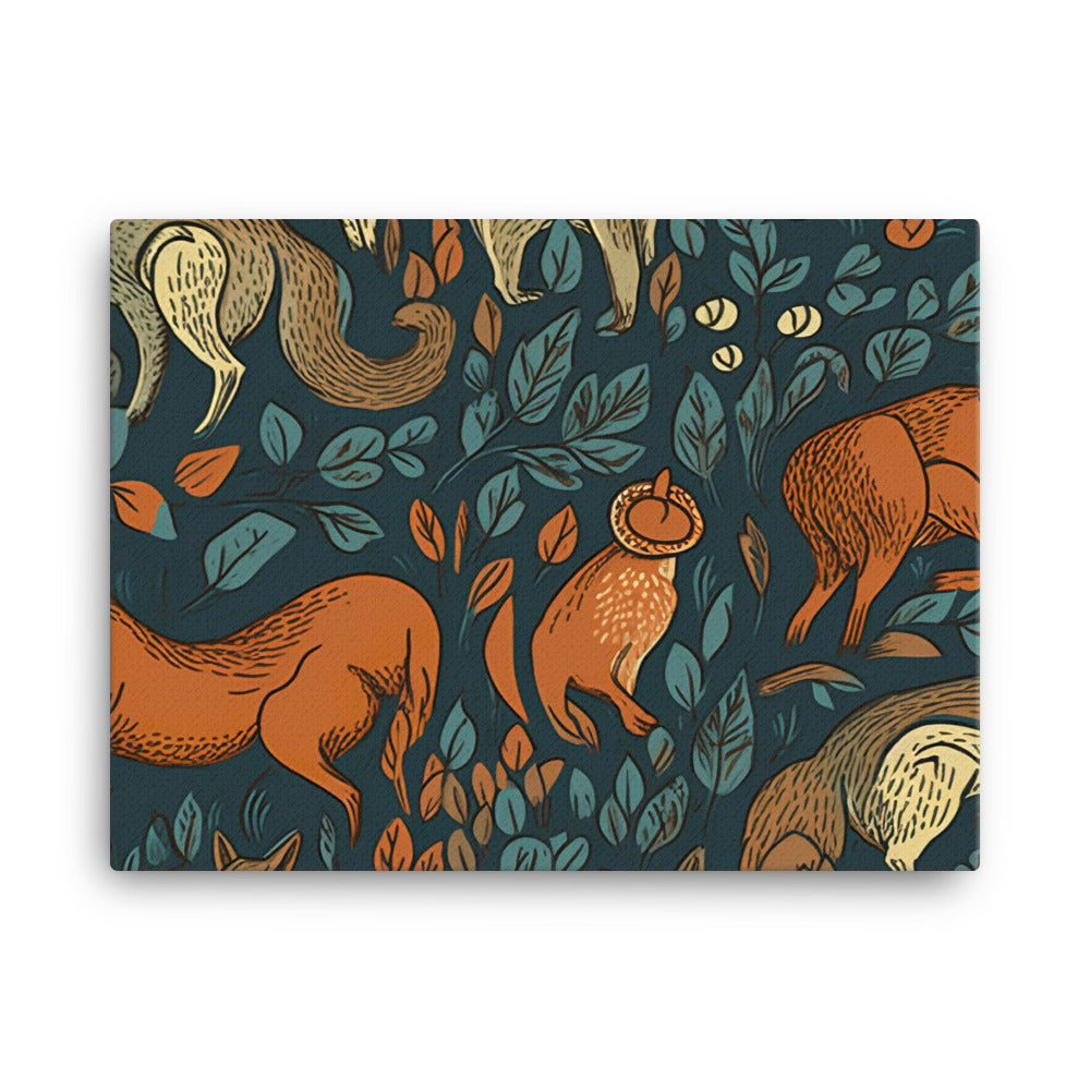 Wildlife Pattern canvas - Posterfy.AI