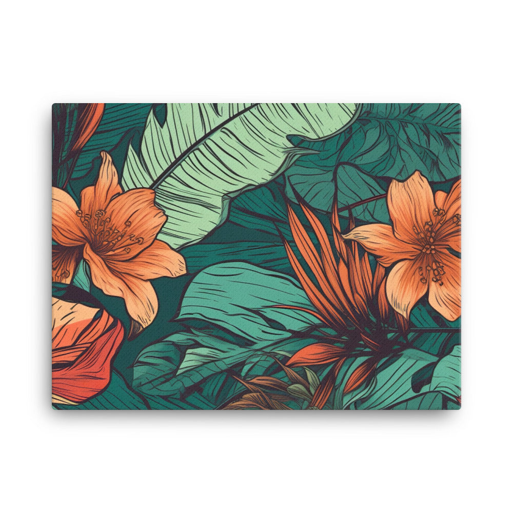 Tropical Pattern canvas - Posterfy.AI