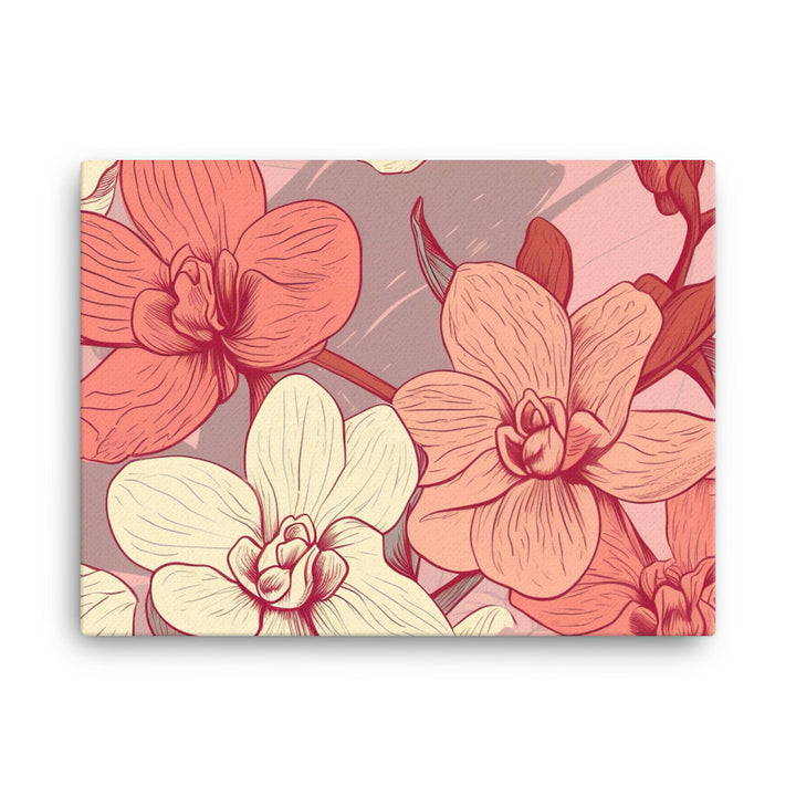 Orchids Pattern canvas - Posterfy.AI