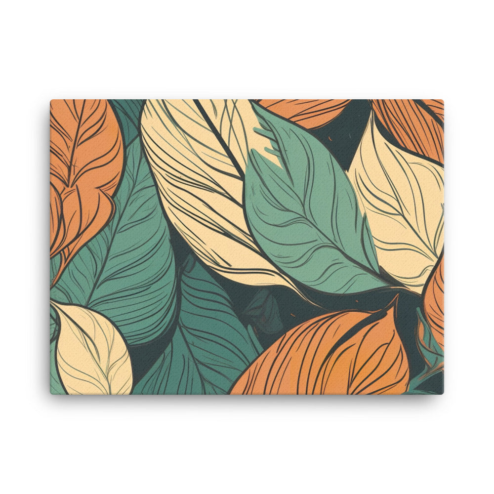 Leaves Pattern canvas - Posterfy.AI