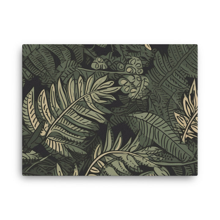 Ferns Pattern canvas - Posterfy.AI