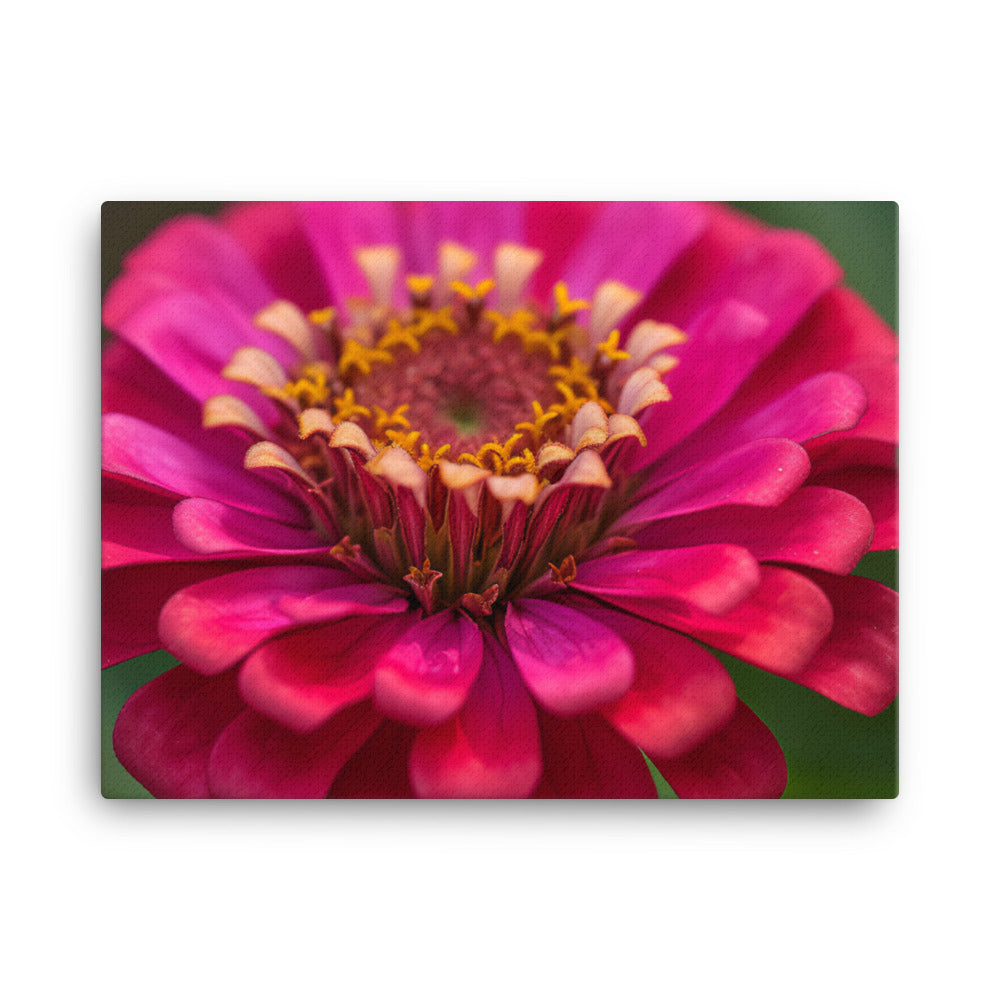 Vibrant Zinnias in Full Bloom canvas - Posterfy.AI