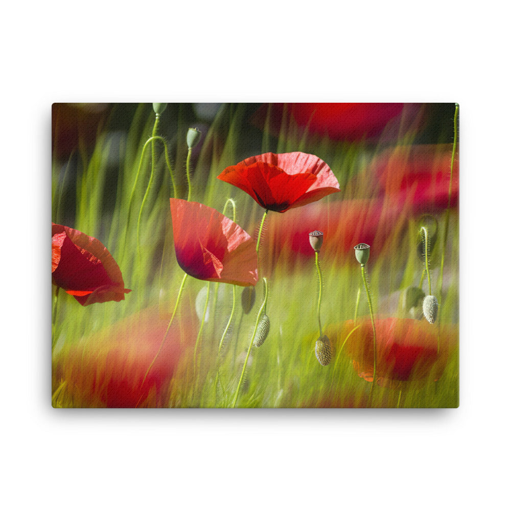 Artistic Poppy canvas - Posterfy.AI