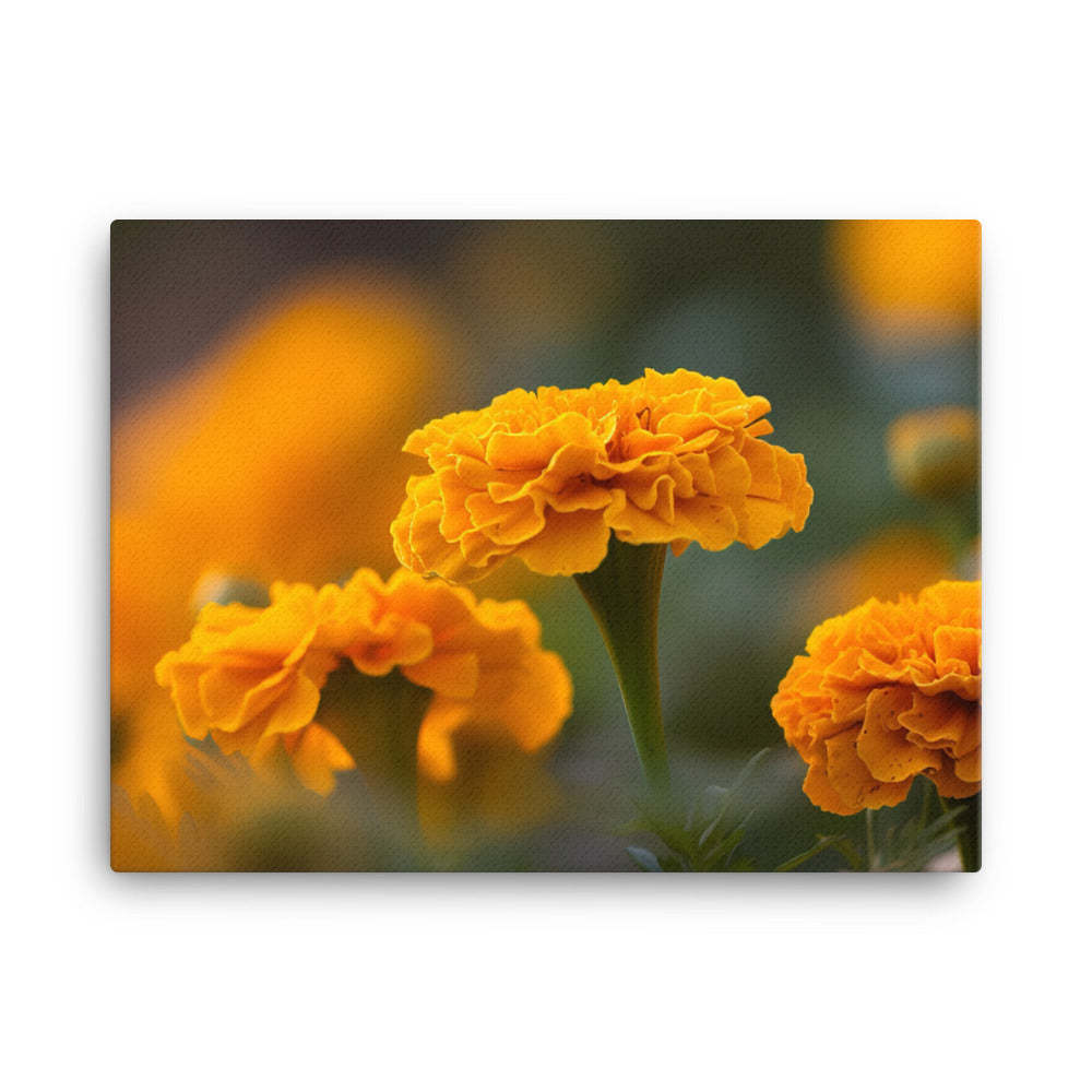 Exploring the Delicate Beauty of Marigolds canvas - Posterfy.AI