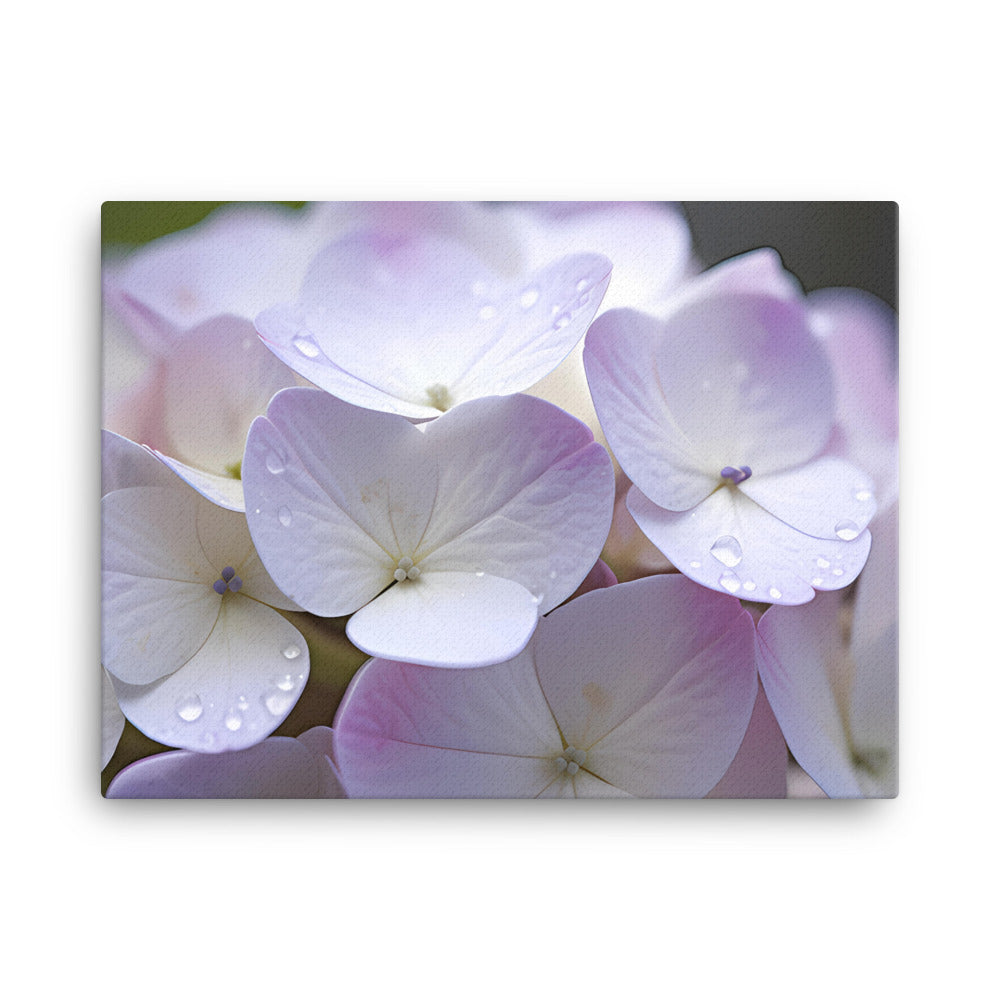 Purple and White Hydrangea Close-Up canvas - Posterfy.AI
