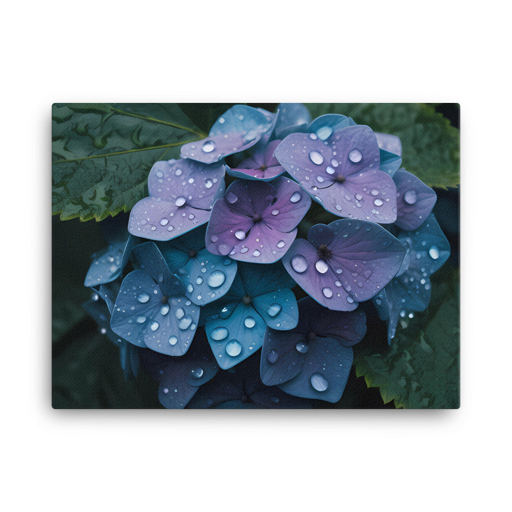 Hydrangea in the Rain canvas - Posterfy.AI