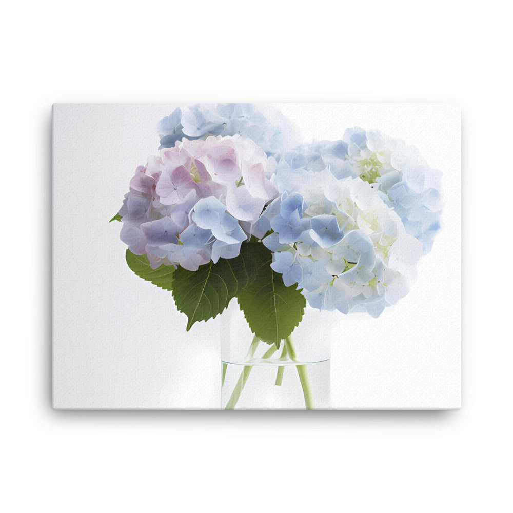 Hydrangea Bouquet on a White Background canvas - Posterfy.AI
