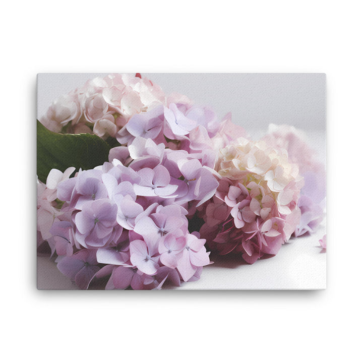 Hydrangea Bouquet on a White Background canvas - Posterfy.AI