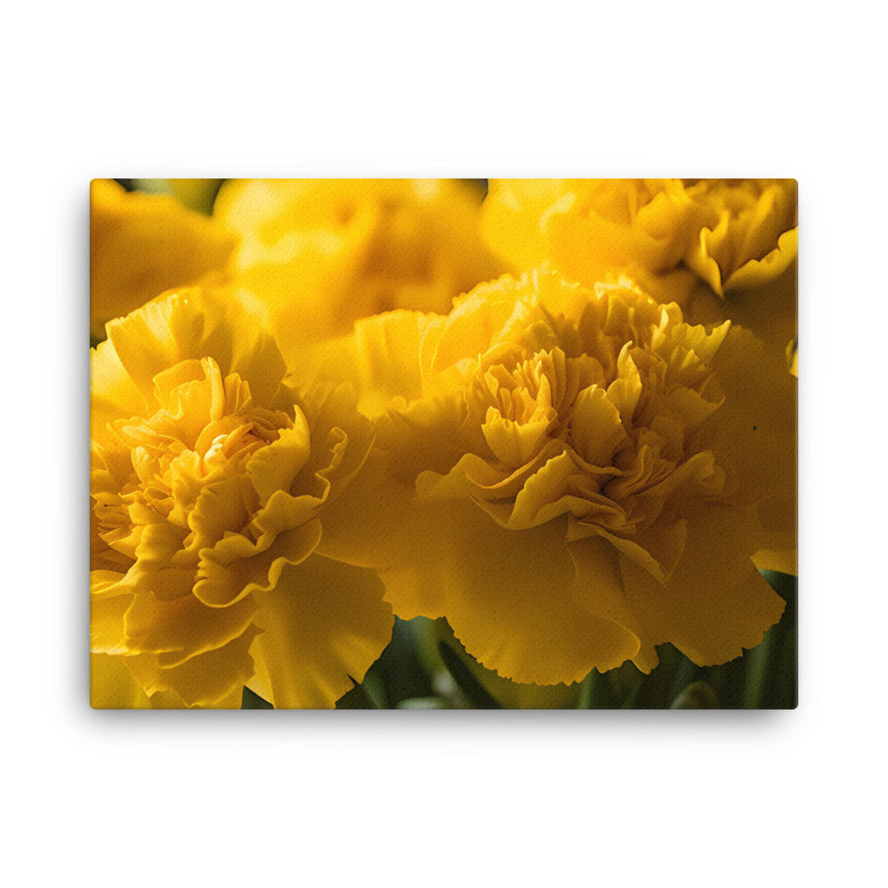 Sunny Yellow Carnations canvas - Posterfy.AI