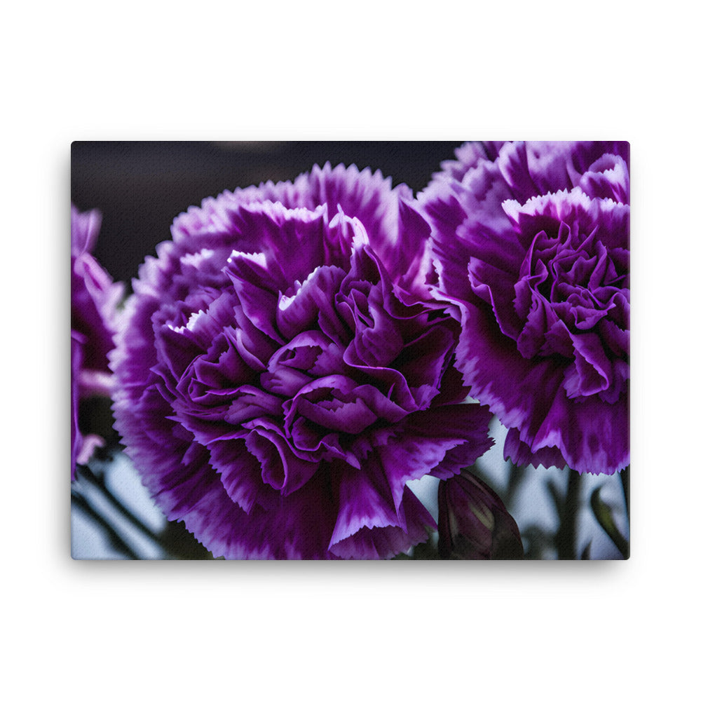 Elegant White Carnations canvas - Posterfy.AI