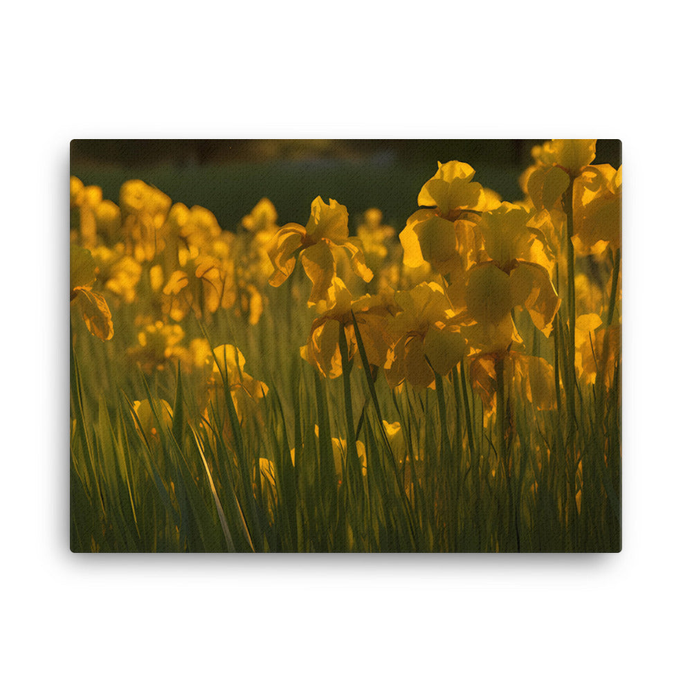 Yellow Sunshine bontanical canvas - Posterfy.AI
