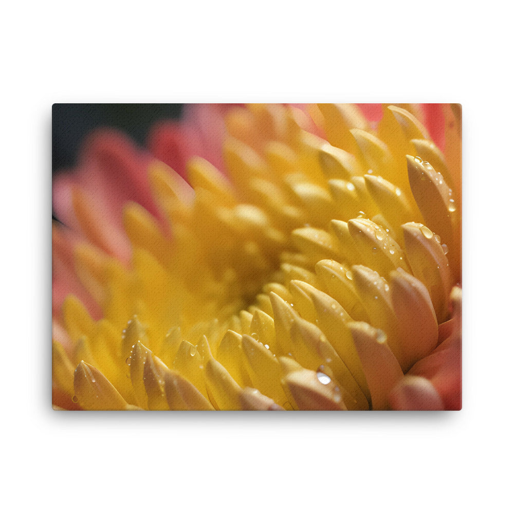 Close-Up of a Chrysanthemum Bloom canvas - Posterfy.AI
