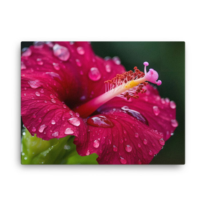 Hibiscus in the Rain canvas - Posterfy.AI