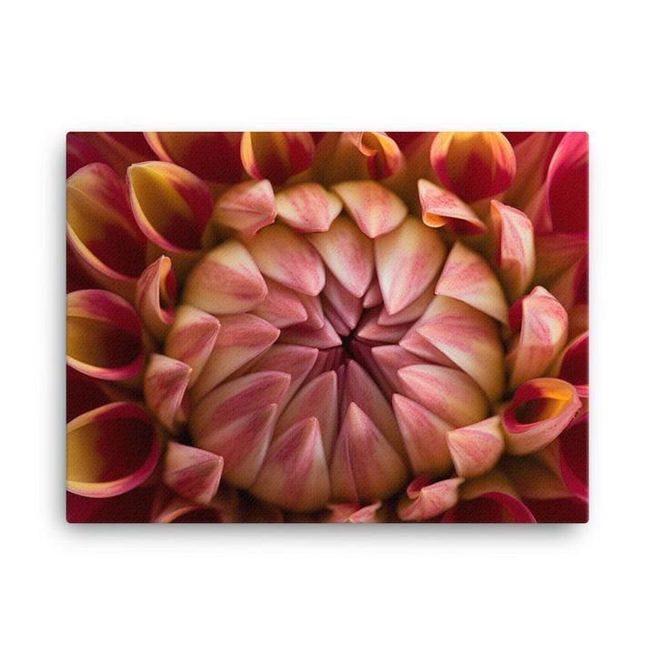 Close-Up of Dahlia Center canvas - Posterfy.AI