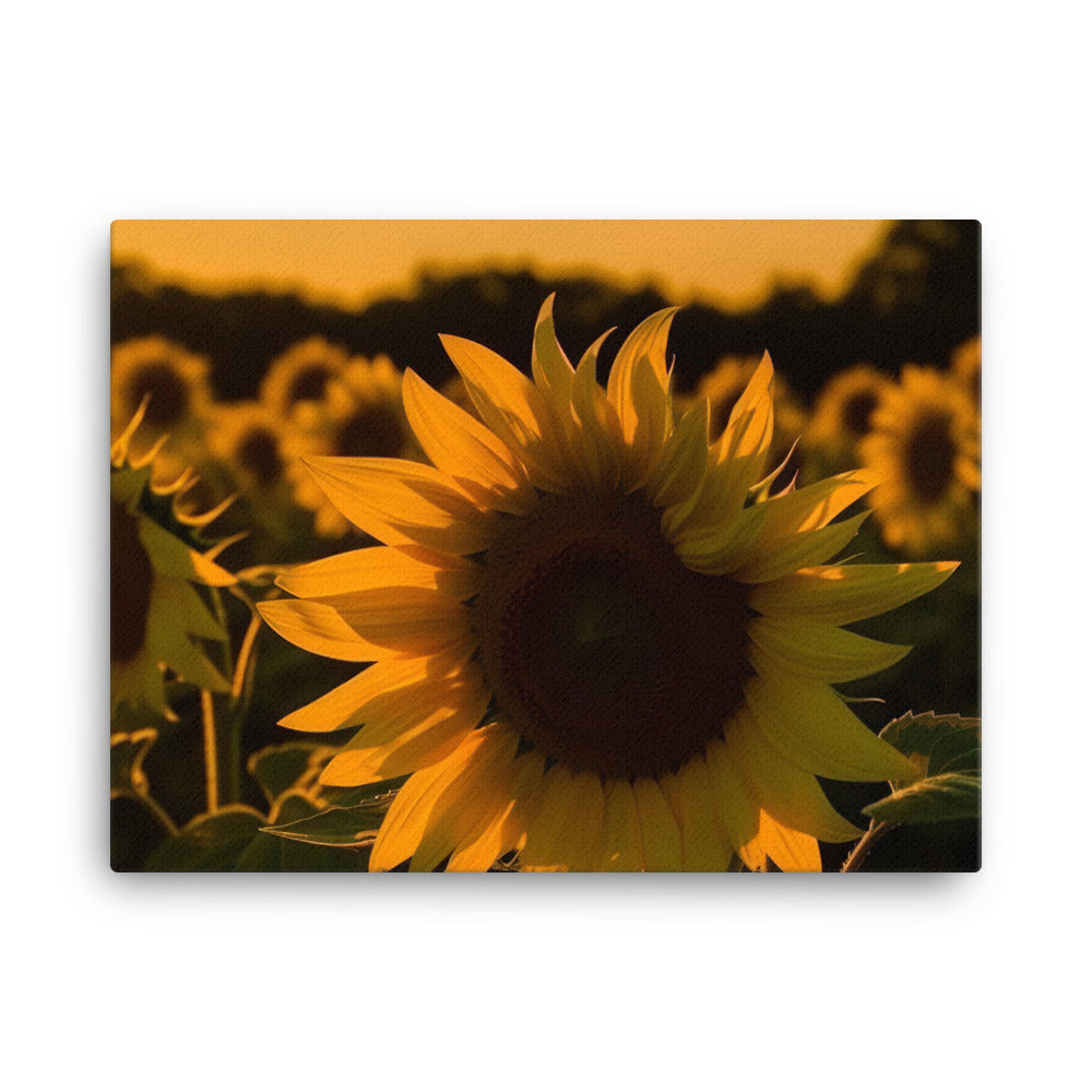 Sunflower Sunrise canvas - Posterfy.AI