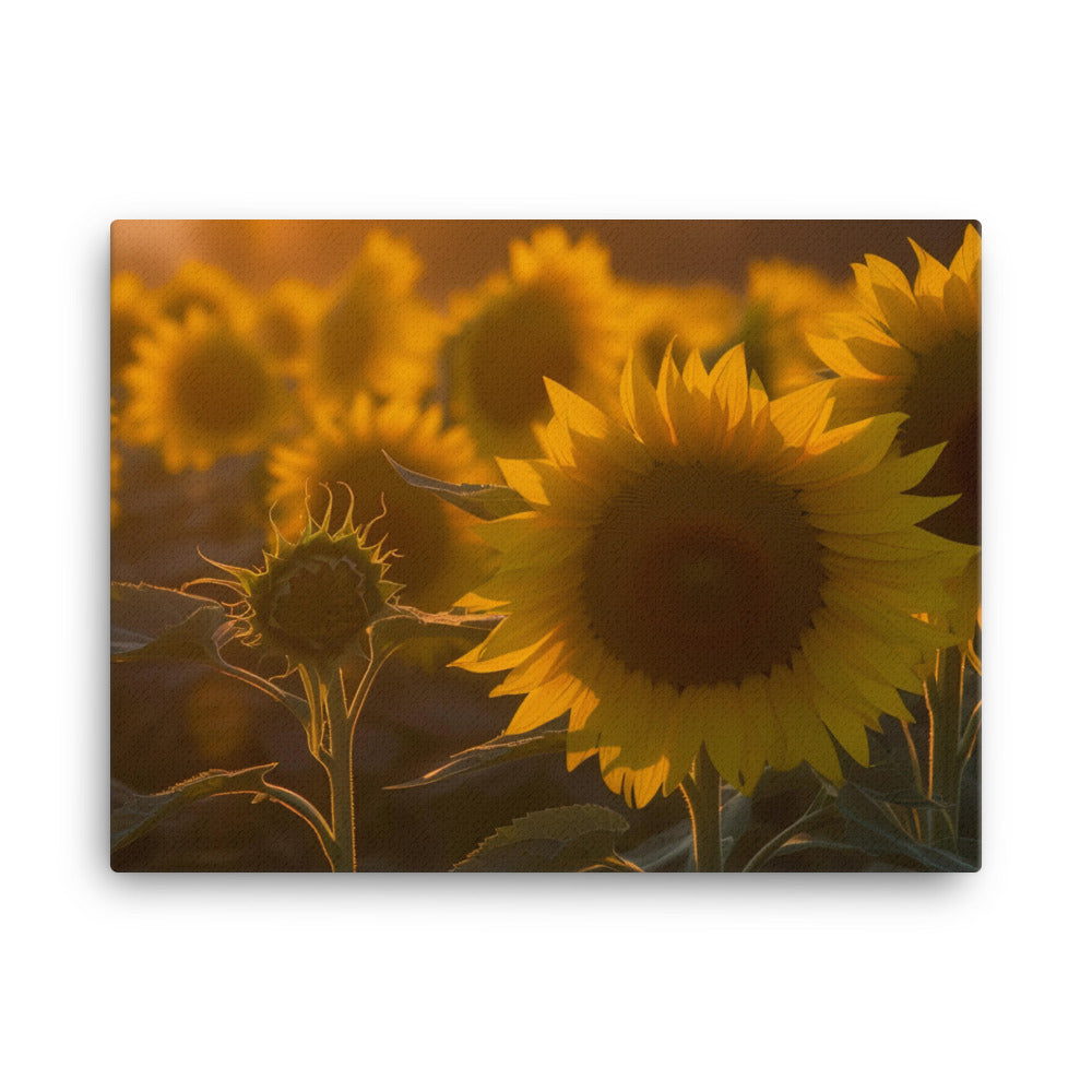 Sunflower Sunrise canvas - Posterfy.AI