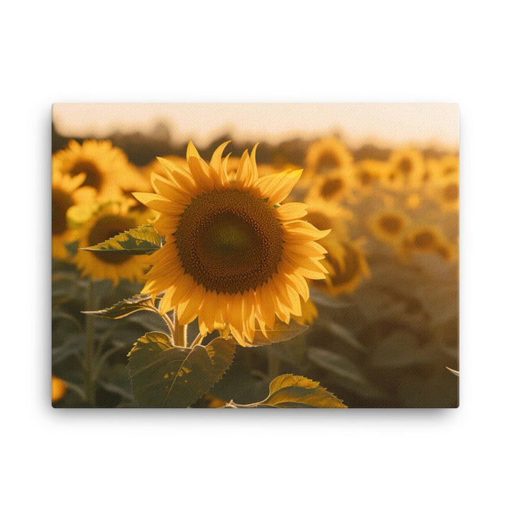 Golden Sunflower Fields canvas - Posterfy.AI