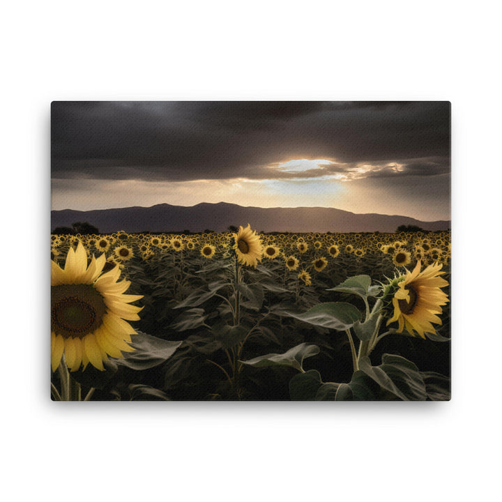 Dramatic Sunflower Landscape canvas - Posterfy.AI