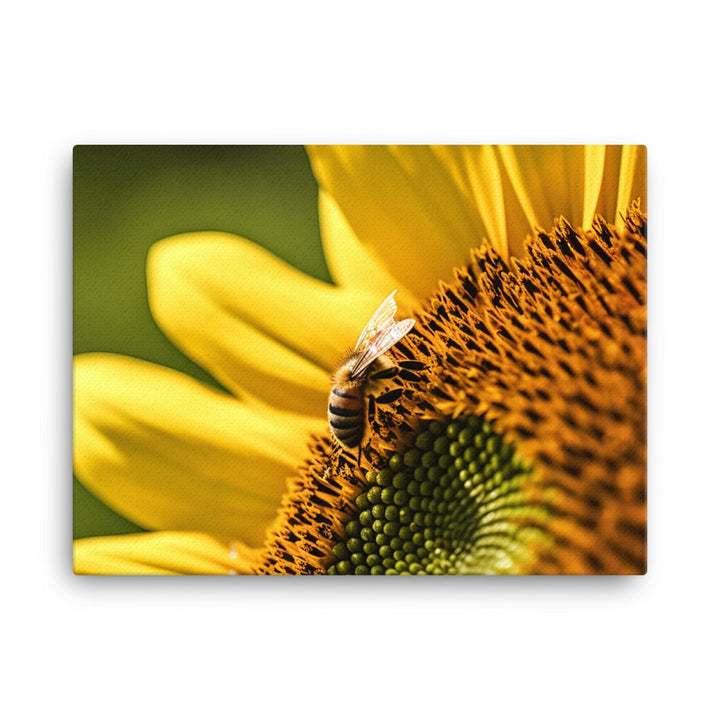 Bee Among Sunflowers canvas - Posterfy.AI