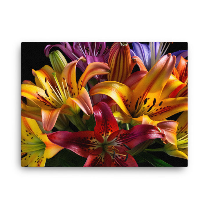 Multicolored Lily Bouquet canvas - Posterfy.AI