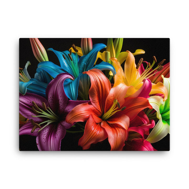 Multicolored Lily Bouquet canvas - Posterfy.AI