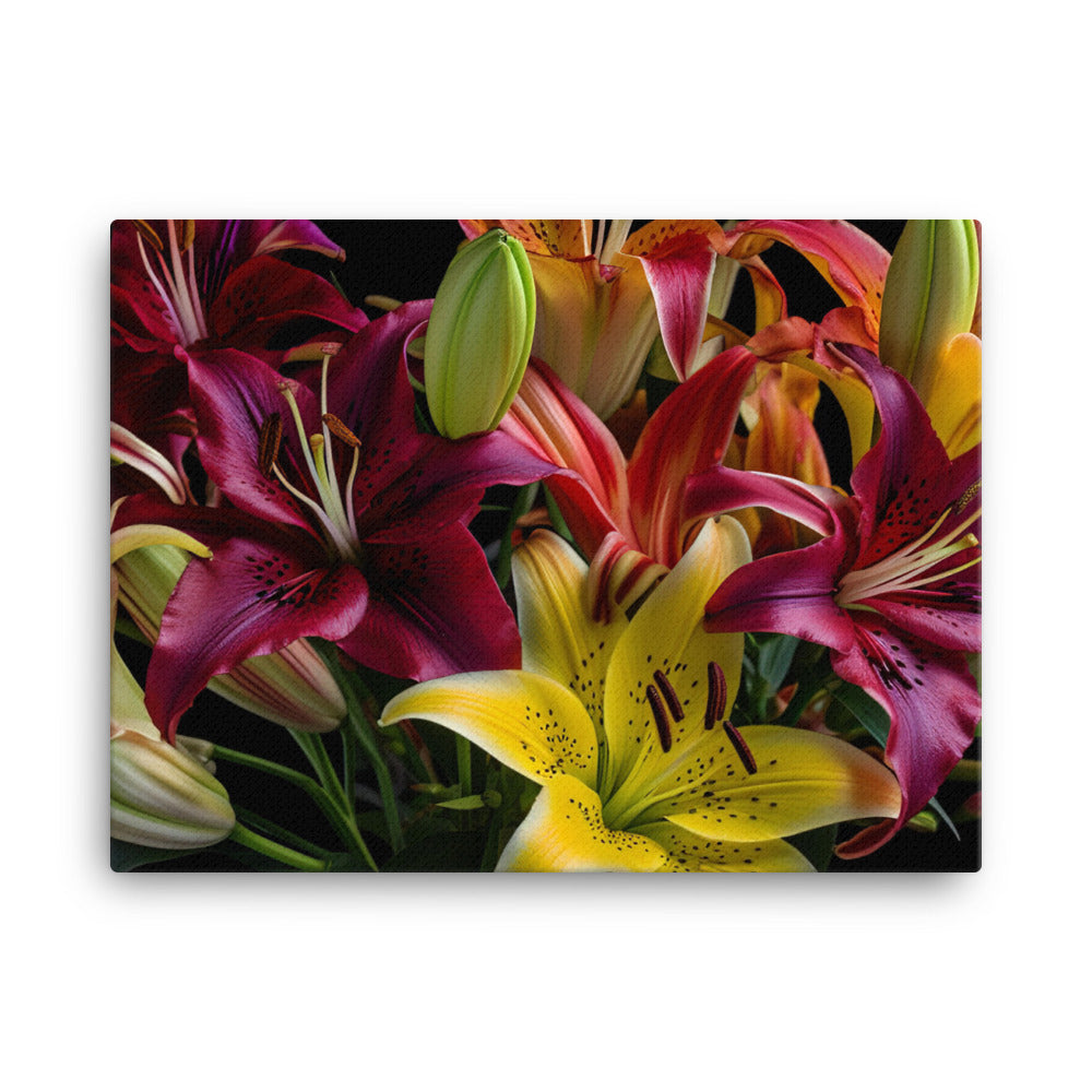 Multicolored Lily Bouquet canvas - Posterfy.AI