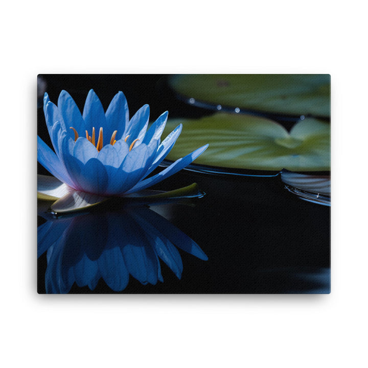 Blue Lily in the Pond canvas - Posterfy.AI