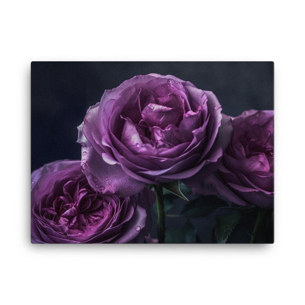 Regal Purple Roses canvas - Posterfy.AI