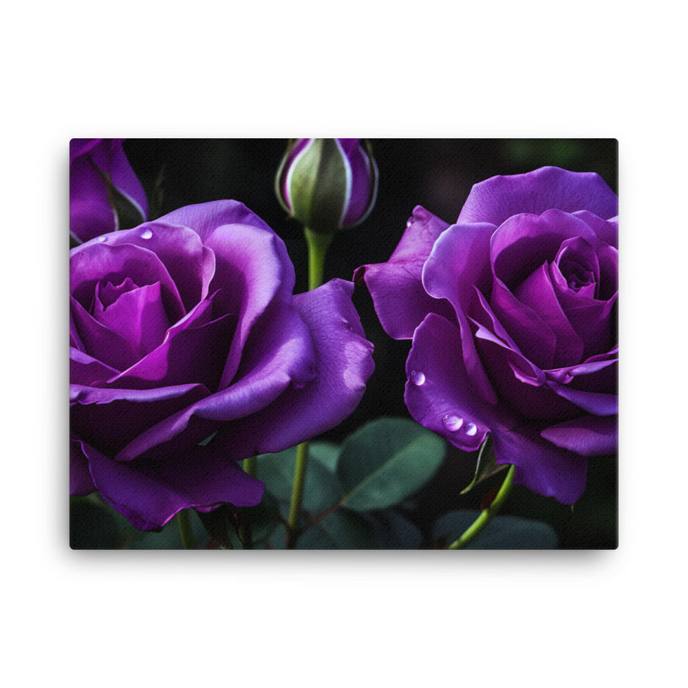Regal Purple Roses canvas - Posterfy.AI