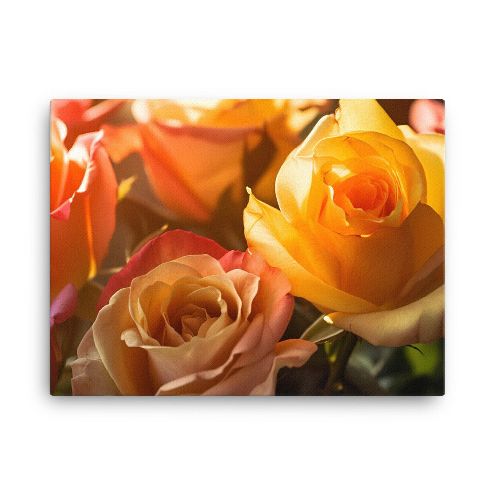 Radiant Roses canvas - Posterfy.AI